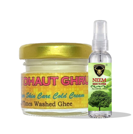 Shata dhauta Ghrita + neem skin toner combo