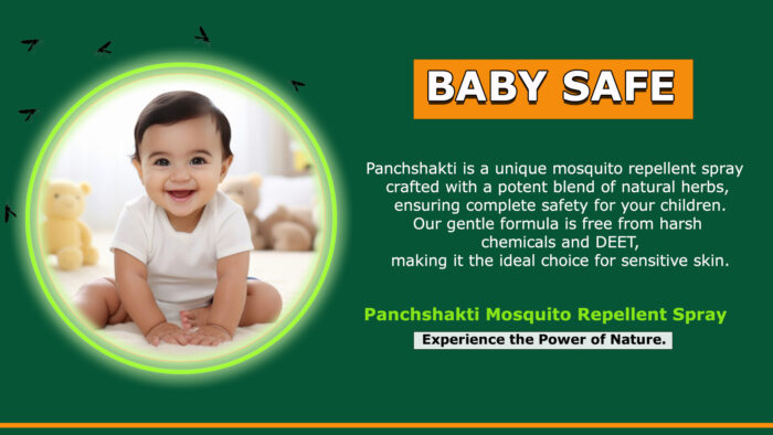 baby safe mosquito repellent spray herbal & natural made from skin friendly essential oil panchshakti panch shakti